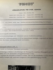 Anbauanleitung Fendt Farmer 102/103/104/105/106/S, hydr. Mähwerk, 1972, Kopie