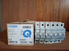 HagerLeitungsschutzschalter, Sicherungsautomat 1-polig 6kA B-Charakteristik 16A