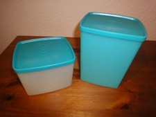 Tupperware 2er Set Gefrierbehälter Eiskristall 800 ml+1,4 L milchig / grün