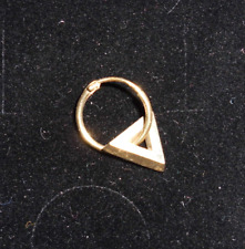 Gold 333 8Kt Ohrring Creole klein mit Dreiecks Einhänger einzeln Single Ohrring