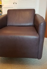 Moderner Polstersessel, braunes Leder, wie neu - von Möbel Kabs