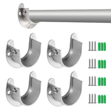 4 Packs Heavy Duty Closet Rod Bracket Stainless Steel