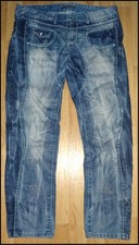 ~K&M~Kosmo Lupo~Designer-Jeans~Basic~blau~Stonewash~Ziernähte~Gr. 38 inch~