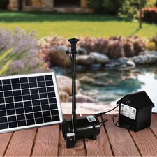 MAUK Solar Teichpumpen Set 10 Watt mit 2mFH + 1,30m Fontainenhöhe Teich Pumpe