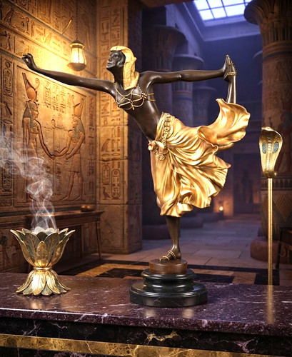 Bronzefigur orientalische - bronzefigur,