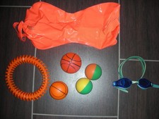 ADIDAS Schwimmbrille, Gummiring, Bälle, Nackenkissen BADESPAß!