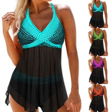 Neu Damen Tankini Bikini Set