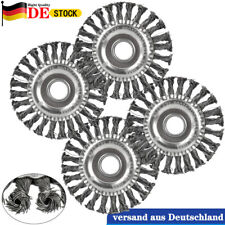 4x Drahtbürste Für Flex, Winkelschleifer Ø125mm X 22mm Gezopft Scheibenbürste DE