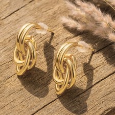 Knoten Ohrstecker Gold 18k