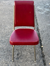 1x DDR Metall Stuhl Rot