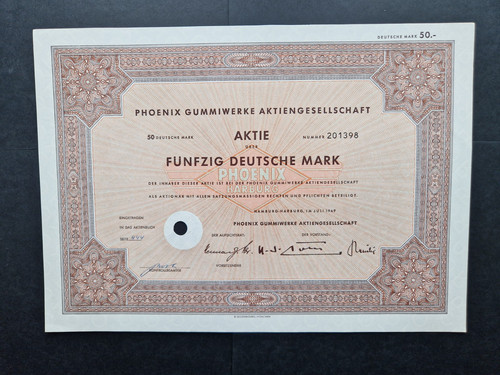 Aktie phoenix gummiwerke - aktie, 50