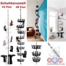 Schuhregal Schuhkarussell Schuhständer Platzsparende Teleskopregal 42 & 48 Paar