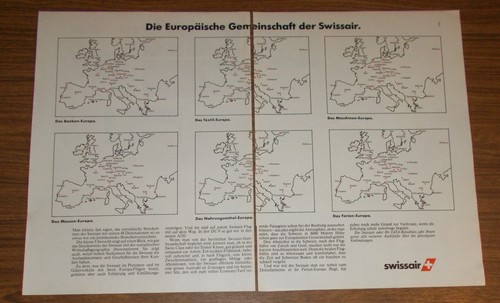 Seltene werbung swissair die - swissair,