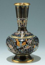 Seltene Cloisonné Vase - China 20. Jh. - 23,2 cm           #as271