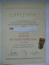 Medaille Orden DDR Aktivist