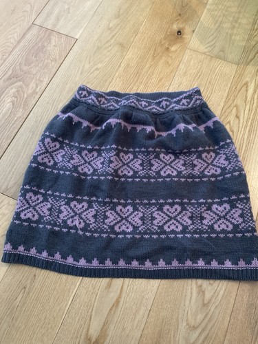 Grau rosa dicker strickrock - grau/rosa,