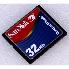 SAN DISK 32MB COMPACT FLASH KARTE SPEICHERKARTE VINTAGE IDE-FLASH-KARTE M1103