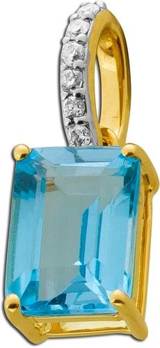 Topas anhänger gold 585 - gold, 14k