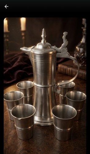 Massives zinn set - zinn-set, (7-teilig)