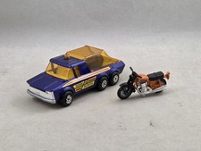 Matchbox Super Kings Motorrad Transporter Team Honda orange Honda K - 6 ca. 1:36
