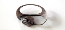 Silber design brosche - silber, sten