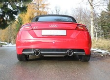 Edelstahl Duplex Sportauspuff Audi TT 8S FV Frontantrieb je 100mm rund