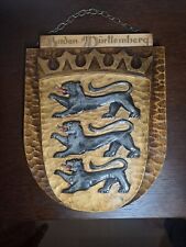 Wappen Baden-Württemberg Holz handgeschnitzt Weihnachtsgeschenk Bürokunst