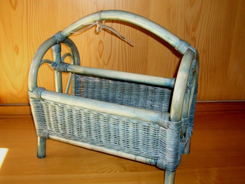 Zeitungskorb bambus rattan - zeitungskorb,