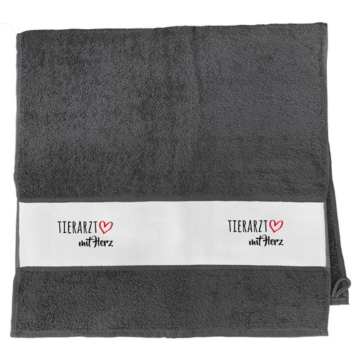 Handtuch tierarzt mit herz - handtuch,