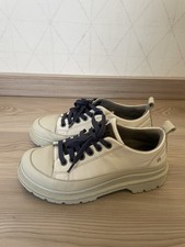 ART Sneaker Halbschuh 38 Weiß Blau Textil Leder Leicht