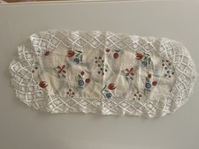 Deckchen Zierdecke Mitteldecke 53x45 cm mit Borte  Vintage 50 er Jahre