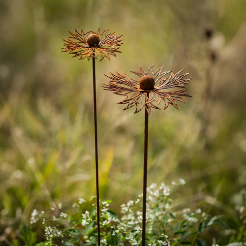 Metallblume gartenstecker - metallblume,