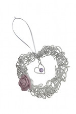 Handgemachtes Drahtherz mit