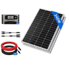 240W Solarmodul Solarmodul-Bausatz Monokristalline Photovoltaik Camping Garten