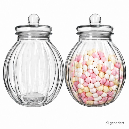 Vintage bonbonglas 2l - 2x,