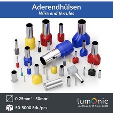 Aderendhülsen 0,25-50mm² isoliert blank Zwillingsaderendhülsen