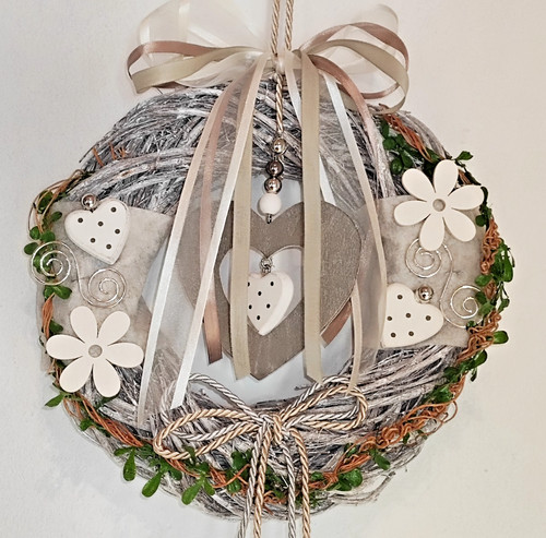 Türkranz grau modern - , handmade
