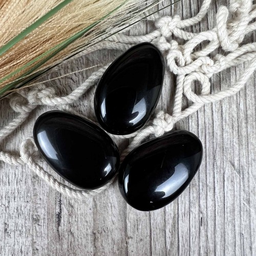 Obsidian schwarz trommelstein - obsidian,