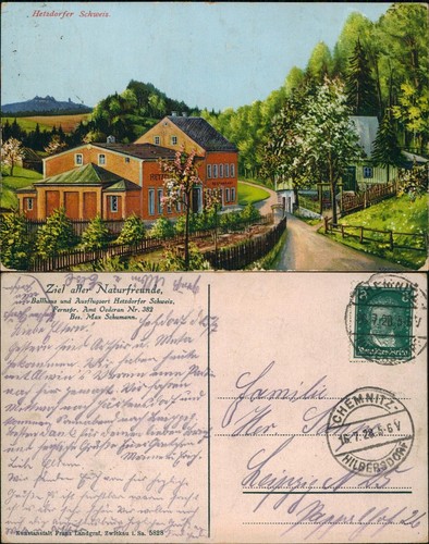 Ansichtskarte oederan ballhaus - ansichtskarte,