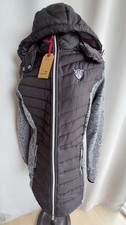 Damen Mantel Gr.38, NEU,von KangaROOS, tw wattiert, abnehmb.Kaputze.schwarz-gra