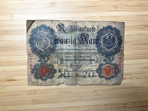 Reichsbanknote deu mark - reichsbanknote, deu-21