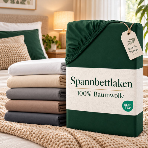 Spannbettlaken 100 baumwolle - spannbettlaken, 100%