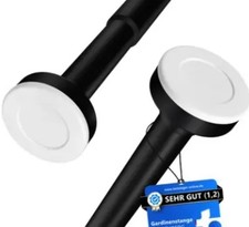 2er Set Teleskop Stange Gardinenstange Vorhangstange 140-250cm in schwarz