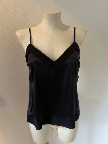 Perla seiden top schwarz - la,