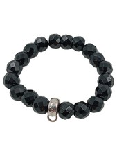 THOMAS SABO Damen Armband Perlen Schwarz Elegant 6cm Breite 1cm