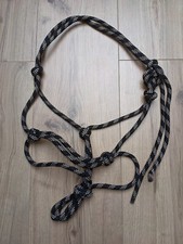 Knotenhalfter schwarz/beige von L-pro West, Gr. Pony