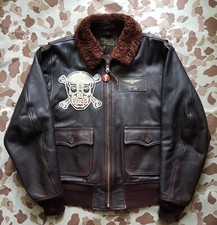 USN Navy G-1 Eastman Leather Flight Jacket Fliegerjacke US42 Aero Nautic