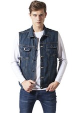 URBAN CLASSICS Herren Denim Weste + 1 SHIRT GRATIS Jeansweste Jacke TB514