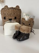 Dior Baby Leder Stiefel Original Vintage Fell Stiefelchen Koffer Schuhe