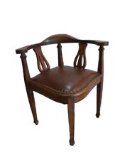 Jugendstil Eckstuhl alte Nikolaischule Armlehnstuhl um 1900 antik Nr.